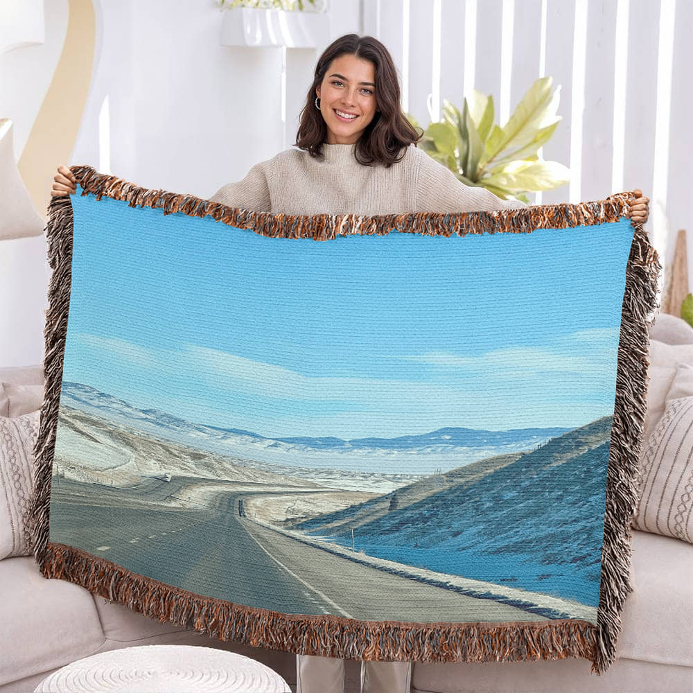 Snowy Mountains High - Woven Blanket