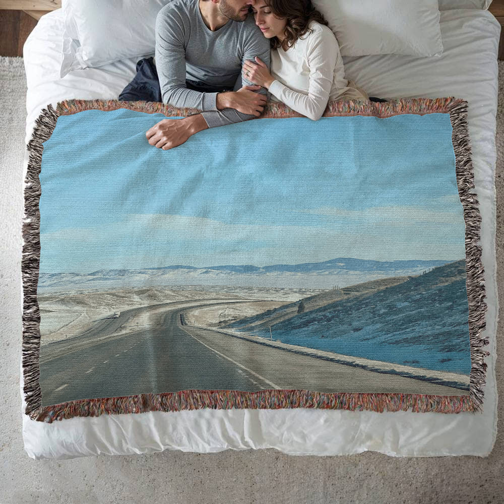 Snowy Mountains High - Woven Blanket