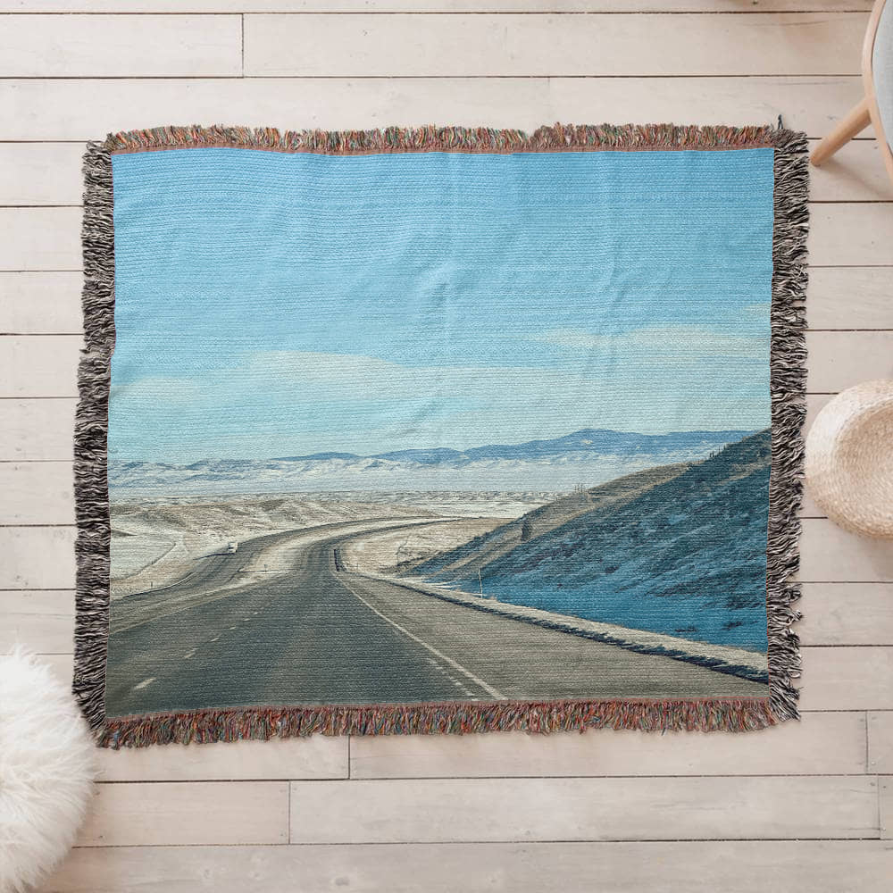 Snowy Mountains High - Woven Blanket