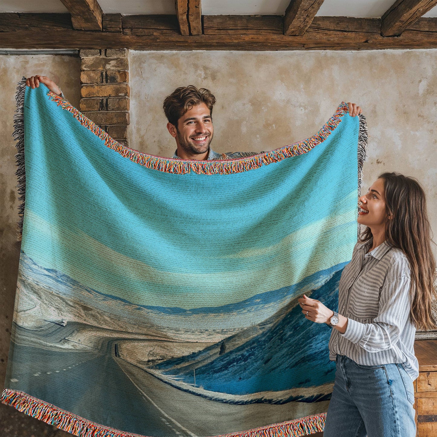 Snowy Mountains High - Woven Blanket